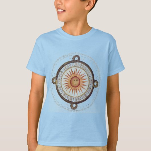 日アステカ石暦 Tシャツ (正面)