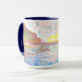 日イタリアン没の水色マグカップ マグカップ (正面左)