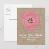 日インスパイア付けを保存するバーラップピンクのチューリップ 案内ポストカード (正面/裏面)