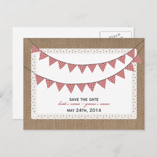 日インスパイア付けを保存する赤歯肉のフラグ 案内ポストカード (正面/裏面)