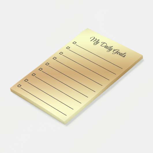 日エレガント々のゴール金ゴールドが並びパーソナライズされたた ポストイット (アングル)