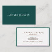 日エレガントのスパとサロンダークグリーン 名刺 (正面/裏面)