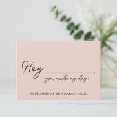 日エレガントをハート注文の梱包に変更 サンキューカード (スタンド正面)