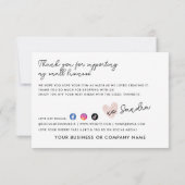 日エレガントをハート注文の梱包に変更 サンキューカード (裏面)