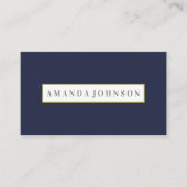 日エレガントスパガーリーサロンダークブルー金ゴールド縁ど 名刺 (正面)