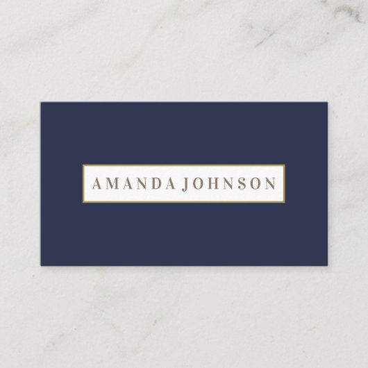日エレガントスパガーリーサロンダークブルー金ゴールド縁ど 名刺 (正面)