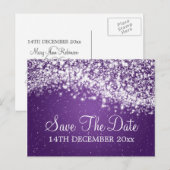 日エレガント付の波の紫きらめくを保存 案内ポストカード (正面/裏面)