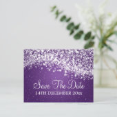 日エレガント付の波の紫きらめくを保存 案内ポストカード (スタンド正面)