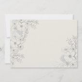 日エレガント付を保存するネイビーブルーウェディング セーブザデート (裏面)