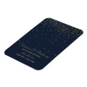 日エレガント付を保存する海軍と金ゴールドの落下スター マグネット (左側)