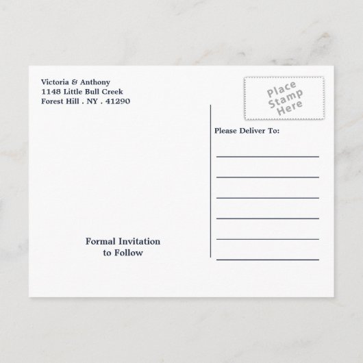 日エレガント付を保存する海軍と金ゴールドの落下スター 案内ポストカード (裏面)