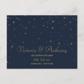 日エレガント付を保存する海軍と金ゴールドの落下スター 案内ポストカード (正面)