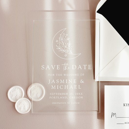 日エレガント付を守る牡丹月 アクリル招待状