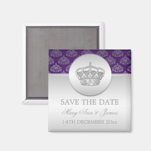 日エレガント付を紫色王室ので保存 マグネット (正面/裏面)