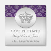 日エレガント付を紫色王室ので保存 マグネット (正面)