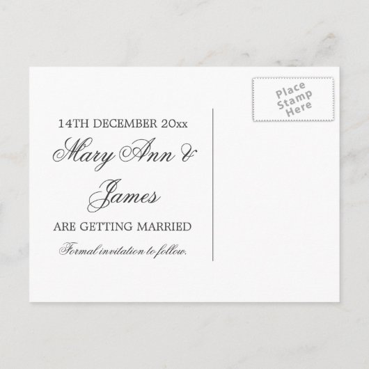 日エレガント付を紫色王室ので保存 案内ポストカード (裏面)