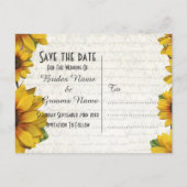 日エレガント付を除いた黄色のひまわり国 案内ポストカード (裏面)