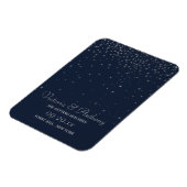 日エレガント付を除くネイビー&シルバー落下スター マグネット (左側)