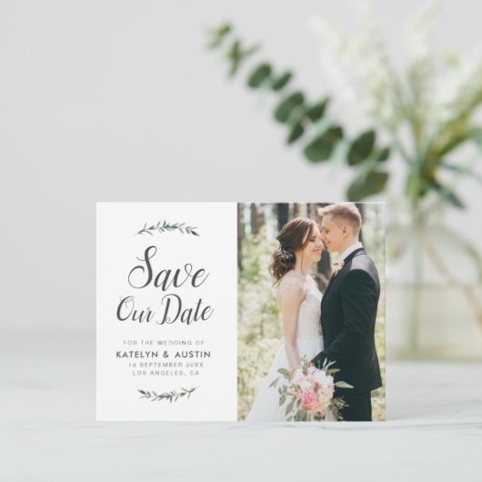 日エレガント付を除く植物結婚式 ポストカード (スタンド正面)