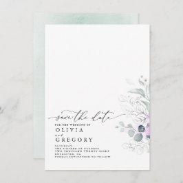 日エレガント付を除く銀の緑 案内状