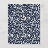 日エレガント付ビクトリアンを保存するネイビーブルーウェディング チラシ (裏面)