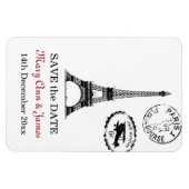 日エレガント付ヴィンテージの保存パリはがき マグネット (横)