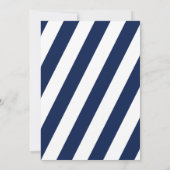 日エレガント付航海のの保存 – Navy Blue, 招待状 (裏面)