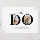 日エレガント付2の写真を保存するミニマリスト セーブザデート (正面/裏面)