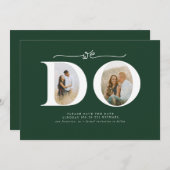 日エレガント付2の写真を保存するミニマリスト セーブザデート (正面/裏面)