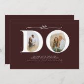 日エレガント付2の写真を保存するミニマリスト セーブザデート (正面/裏面)