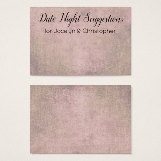 日エレガント動揺して付き夜の候補カード (正面&裏面)