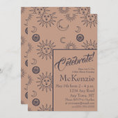 日エレガント月の天空の赤ちゃんシャワー 招待状 (正面/裏面)