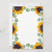 日エレガント花ユーカリ結婚の緑 招待状 (裏面)