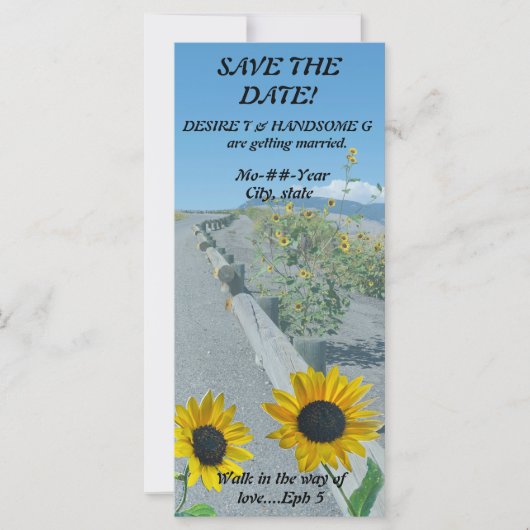 日カジュアル花の国の道路の日付注記を保存 (正面)