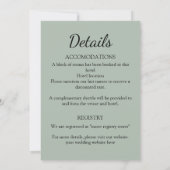 日カスタマイズ付を除く緑の結婚式 招待状 (裏面)