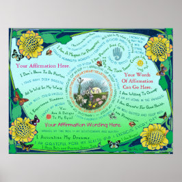 日カスタマイズ出の庭の肯定 ポスター