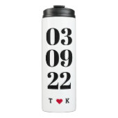 日カスタム付4フォトコラージュイニシャルギフトモダン タンブラー (正面)