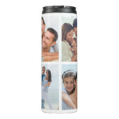 日カスタム付4フォトコラージュイニシャルギフトモダン タンブラー (裏面)