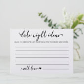 日カスタム夜アイディアカードブライダルシャワーゲーム (スタンド正面)