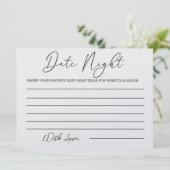日カスタム夜アイディアカードブライダルシャワーゲーム 招待状 (スタンド正面)