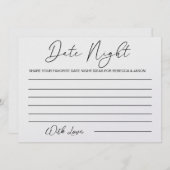 日カスタム夜アイディアカードブライダルシャワーゲーム 招待状 (正面/裏面)