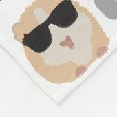 日カッコいい照おもしろい眼鏡 フリースブランケット (角)