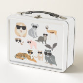 日カッコいい照おもしろい眼鏡 メタルランチボックス (正面)