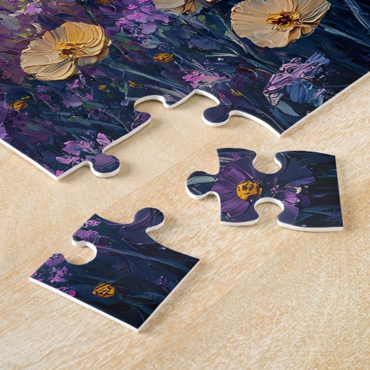 日カラフルの入りワイルドフラワー ジグソーパズル (側面)