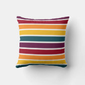 日カラフルの入ストライプる クッション (裏面)