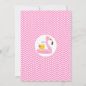 日カラフルの1歳の誕生日にピンクのプール1 招待状 (裏面)