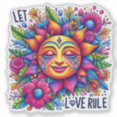 日カラフルフローラモチーフ シール (正面)