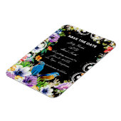 日カラフル付を除いて青い鳥と植物学 マグネット (左側)