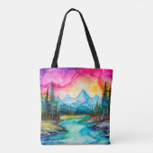 日カラフル威厳のある入り時の風景 トートバッグ (裏面)