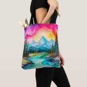 日カラフル威厳のある入り時の風景 トートバッグ (クローズアップ)